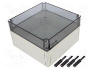 Enclosure: multipurpose; X: 180mm; Y: 182mm; Z: 110mm; TK PS; grey 