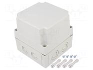 Enclosure: multipurpose; X: 130mm; Y: 130mm; Z: 125mm; MNX; grey; IK08 FIBOX