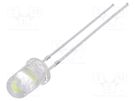 LED; 5mm; blue (ice blue); 90000÷100000mcd; 15°; Front: convex OPTOSUPPLY