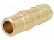 Connector; connector pipe; max.15bar; brass; Seal: FPM; D: 9mm PNEUMAT