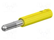 Connector: 4mm banana; adapter; 25A; yellow; 40.5mm; nickel plated STÄUBLI