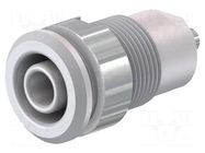 Connector: 4mm banana; socket; 24A; 1kV; Cutout: Ø12.2mm; white STÄUBLI