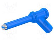 Probe tip; 2A; blue; Tip diameter: 7mm; Socket size: 4mm STÄUBLI