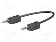 Test lead; 60VDC; 30VAC; 10A; banana plug 2mm,both sides; black 