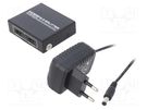 Splitter; HDMI 2.0; black; Input: DC socket,HDMI socket QOLTEC