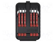 Kit: screwdriver bits; slot; 1kVAC; Holder: hexagonal; 6mm; 6pcs. WIHA