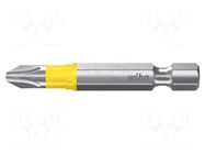 Screwdriver bit; Phillips; PH1; 1/4"; Overall len: 50mm; 5pcs; Y WIHA