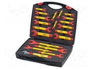 Wrench-set; insulated,spanner; steel; 1kVAC; 20pcs. WIHA