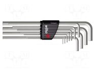 Wrench-set; hex key; Chrom-vanadium steel; Plating: nickel WIHA