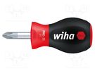 Screwdriver; Phillips; PH3; Stubby SoftFinish®; Overall len: 81mm WIHA