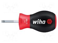 Screwdriver; slot; 5.5x1mm; Stubby SoftFinish®; Overall len: 81mm WIHA