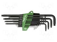 Wrenches set; Torx®; oxidized steel; Plating: black finish WIHA