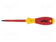 Screwdriver; insulated; Phillips; PH4; Blade length: 200mm; 1kVAC WIHA