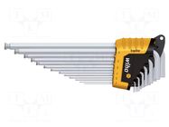 Wrench-set; hex key; Chrom-vanadium steel; 13pcs. WIHA