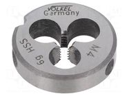 Threading die; high speed steel; M4; 0.7; Ø: 20mm; Thk: 5mm; 6g VÖLKEL