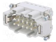 Connector: HDC; contact insert; male; EPIC H-BE; PIN: 10; 10+PE LAPP