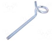 Hook; ring; steel; zinc; Thread len: 130mm; Overall len: 200mm DROMET