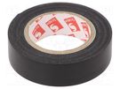 Tape: electrical insulating; W: 15mm; L: 10m; Thk: 0.15mm; black SCAPA