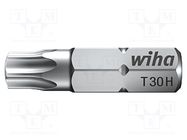 Screwdriver bit; Torx® with protection; T30H; Overall len: 25mm WIHA