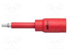 Socket; hex key,insulated,socket spanner; HEX 4mm; 1/2"; 1kV WIHA