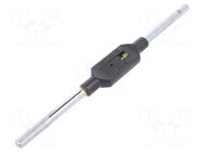 Tap wrench; Grip capac: 5/32"-1/2",G 1/8",M4-M12; L: 280mm; steel VÖLKEL