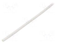 Heat shrink sleeve; glueless; 2: 1; 2.4mm; L: 1m; white; polyolefine TASKER