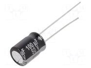 Capacitor: electrolytic; THT; 100uF; 50VDC; Ø8x11.5mm; Pitch: 3.5mm PANASONIC