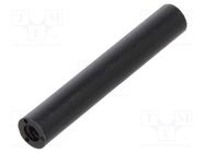 Spacer sleeve; cylindrical; polyamide; M2; L: 18mm; Øout: 4mm; black DREMEC