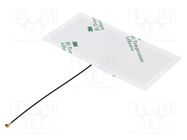 Antenna; ISM,RF; 0.7dBi; linear; for ribbon cable; 433MHz; 90x40mm MOLEX