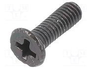 Set of screws; for enclosures; black; 100pcs. HAMMOND