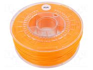 Filament: ASA; 1.75mm; orange (bright); 230÷240°C; 1kg; soluble DEVIL DESIGN