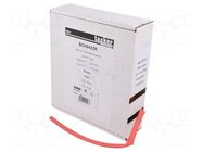 Heat shrink sleeve; glueless; 2: 1; 6.4mm; L: 5m; red; polyolefine TASKER