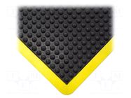 Anti fatigue mat; Width: 0.6m; L: 0.9m; rubber; black; Bubblemat COBA EUROPE