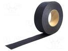 Tape: marking; black; L: 18.3m; W: 25mm; antislip,self-adhesive COBA EUROPE