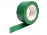 Tape: marking; green; L: 33m; W: 50mm; self-adhesive; Thk: 0.15mm 