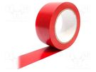 Tape: marking; red; L: 33m; W: 50mm; self-adhesive; Thk: 0.15mm; vinyl COBA EUROPE