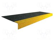 Stair tread; Width: 345mm; L: 1m; fiberglass,resin; H: 55mm; Thk: 5mm COBA EUROPE