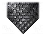 Anti fatigue mat; Width: 1.2m; L: 10m; nitryl; black; antislip COBA EUROPE