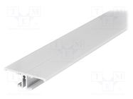 Profiles for LED modules; white; L: 1m; BACK10; aluminium TOPMET