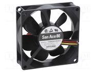 Fan: DC; axial; 24VDC; 80x80x25mm; 72m3/h; 34dBA; ball; 3400rpm SANYO DENKI