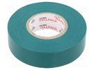 Tape: electrical insulating; W: 19mm; L: 25m; Thk: 0.15mm; green SCAPA