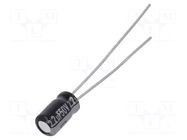 Capacitor: electrolytic; THT; 2.2uF; 50VDC; Ø4x7mm; Pitch: 1.5mm PANASONIC
