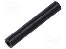 Spacer sleeve; cylindrical; polyamide; M2; L: 25mm; Øout: 4mm; black DREMEC