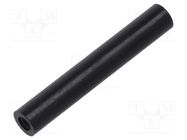 Spacer sleeve; cylindrical; polyamide; M2; L: 25mm; Øout: 4mm; black DREMEC