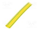 Heat shrink sleeve; glueless; 2: 1; 9.5mm; L: 1m; yellow-green RADPOL