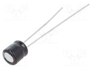 Capacitor: electrolytic; THT; 10uF; 25VDC; Ø5x5mm; Pitch: 2mm; ±20% PANASONIC