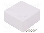 Enclosure: multipurpose; X: 80mm; Y: 80mm; Z: 40mm; TWN; ABS; white TAKACHI