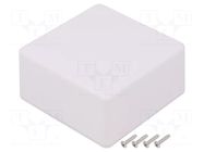 Enclosure: multipurpose; X: 80mm; Y: 80mm; Z: 40mm; TWN; ABS; white TAKACHI