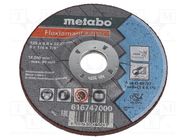 Grinding wheel; Ø: 125mm; Øhole: 22.2mm; Disc thick: 6mm METABO