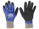 Protective gloves; Size: 8,M; blue; latex,polyester WONDER GRIP